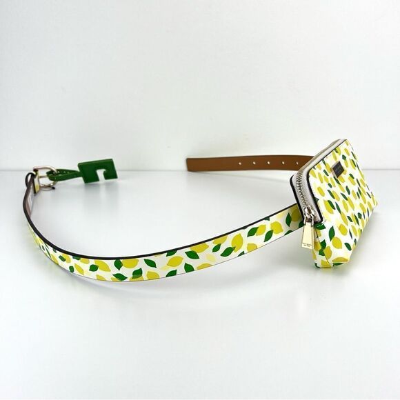 NWT KATE SPADE NEW YORK LEATHER LEMON PRINT FANNY PACK BELT BAG S/M - Picture 8 of 13